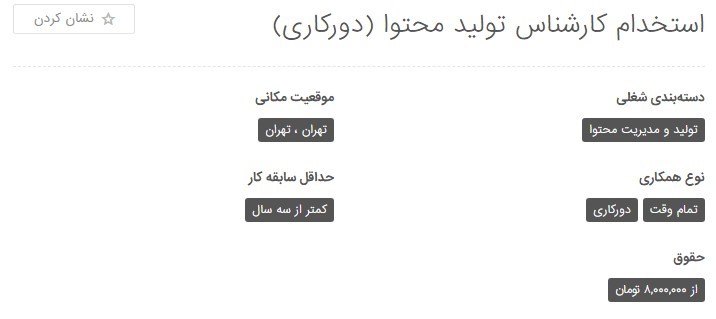 آگهی استخدام نویسنده محتوا دورکار