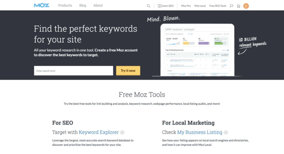 مز اوپن سایت اکسپلورر (Moz Open Site Explorer)