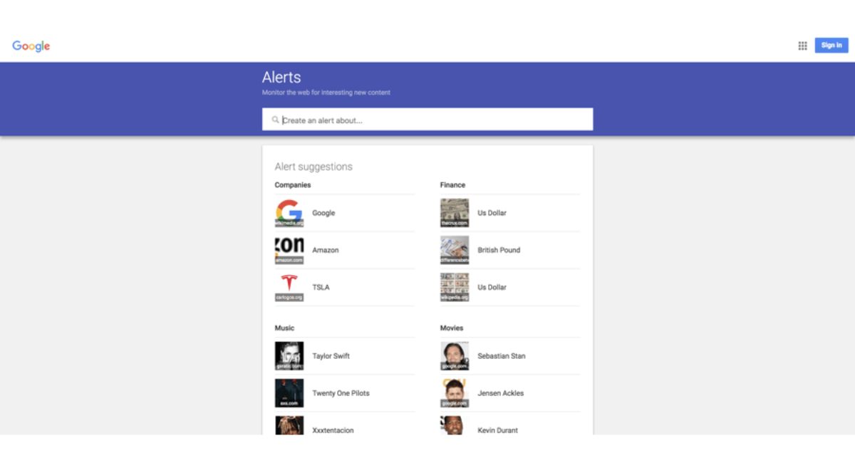 گوکل آلرتز (Google Alerts)