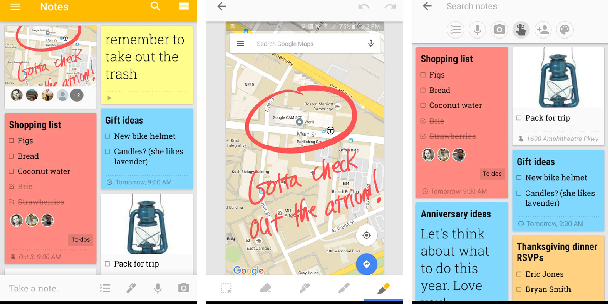 Google keep برنامه تولید محتوا با گوشی (محتوای متنی)