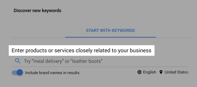 نحوه سرچ در Google Keyword Planner
